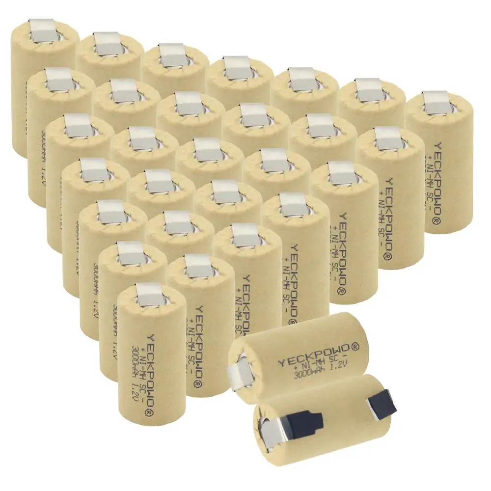 Лента для пайки аккумуляторные батареи 3000mAh SC sub C battery akkus NIMH 1 2 V сварочные вкладки