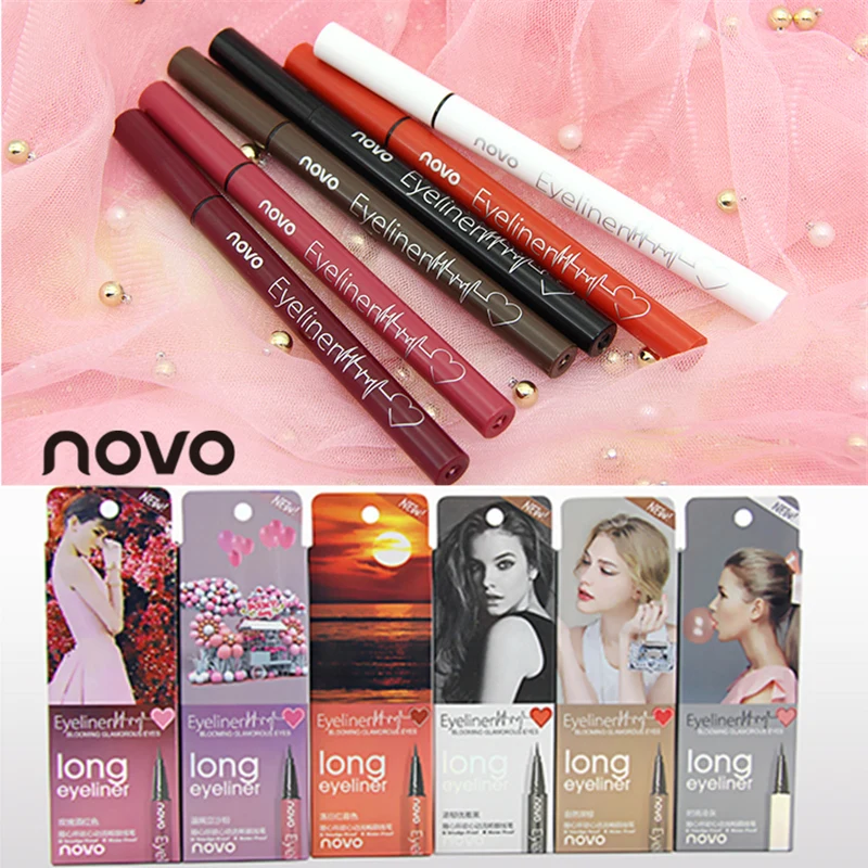 Жидкая подводка для глаз NOVO Водостойкая Подводка 6 цветов| |