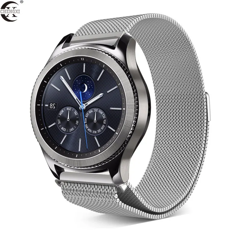 Горячая Миланская петля браслет из нержавеющей стали ремешок для samsung gear S3 S2 Galaxy Watch 46 мм 42 мм huawei GT Amazfit GTR 47 мм