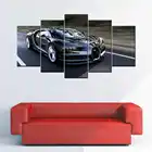 Модульный настенный постер Bugatti Super Car quadros HD без рамки, 5 панелей, художественные картины на холсте, домашний декор для гостиной