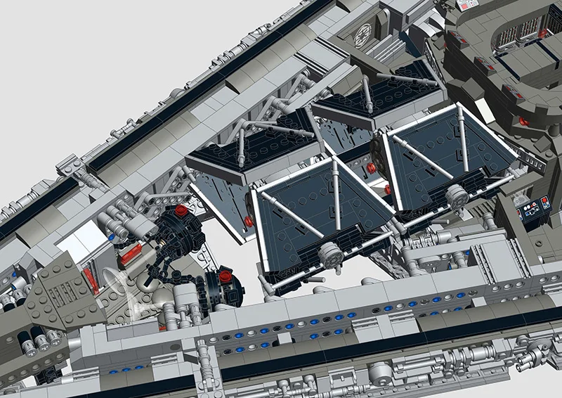 MOC-9018 имперский Звездный Разрушитель среднего размера ISD с полным интерьером 15310 шт Звездные войны модель строительные блоки игрушки