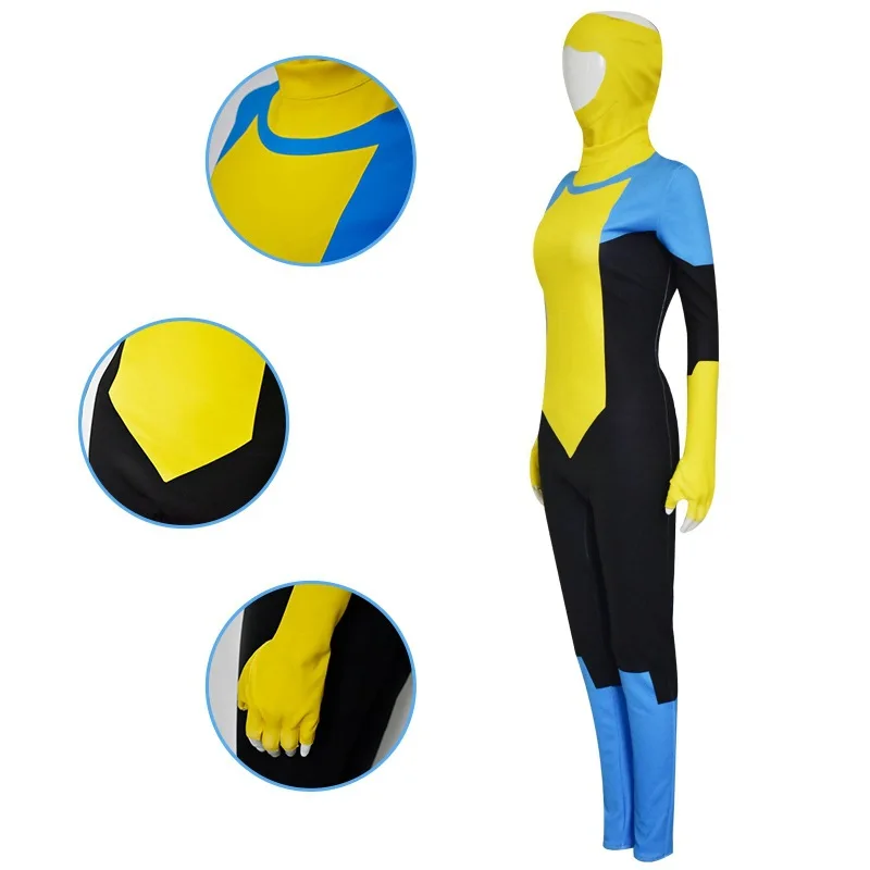 

Anime Invincible Mark Grayson Cosplay Jumpsuit Costume Men Bodysuit Halloween Carnival Party Hero Superboy Suit Male Zentai