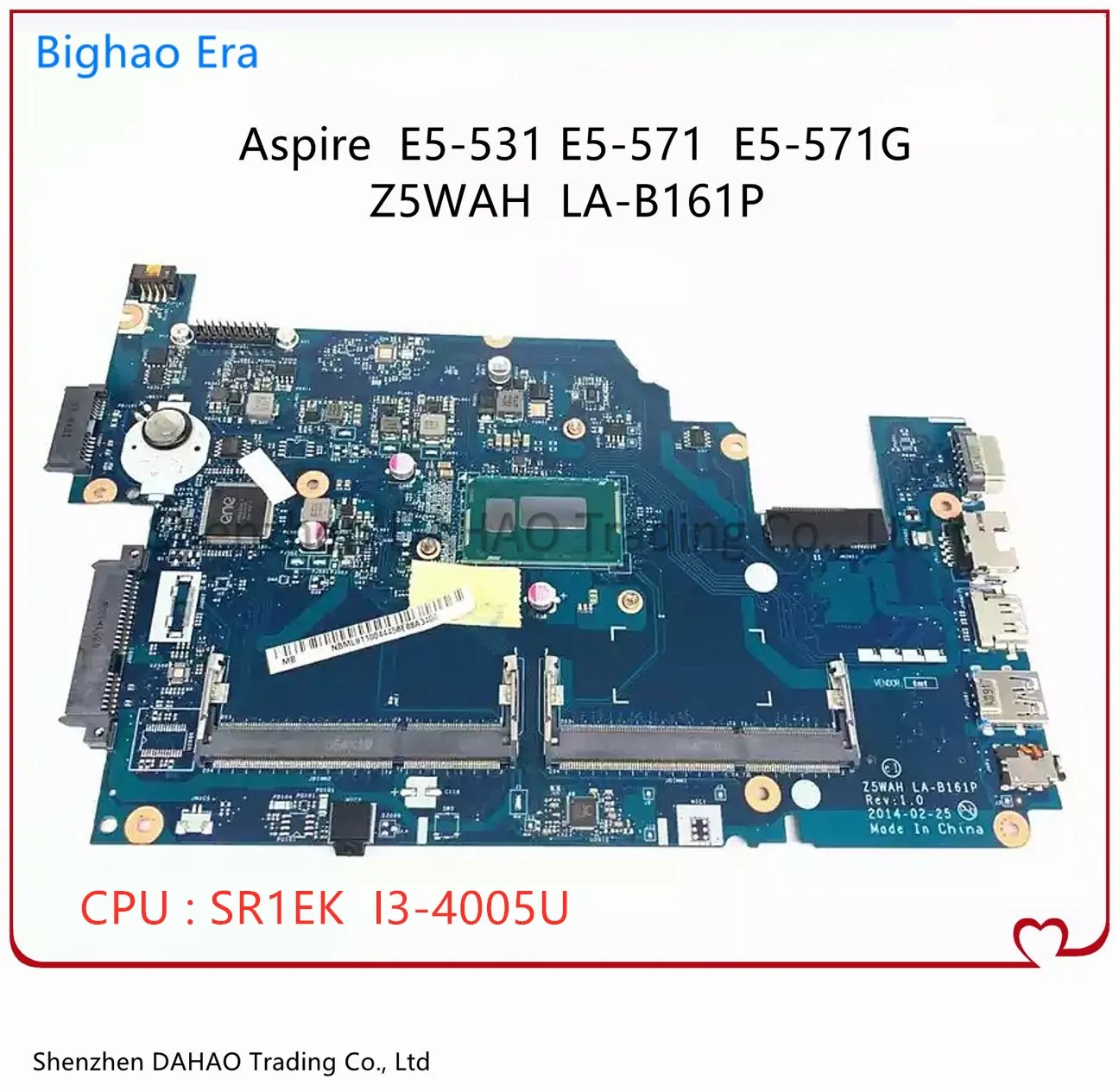 Z5WAH LA B161P E5 571G материнская плата для ноутбука Acer Aspire 13 571 531 портативного компьютера