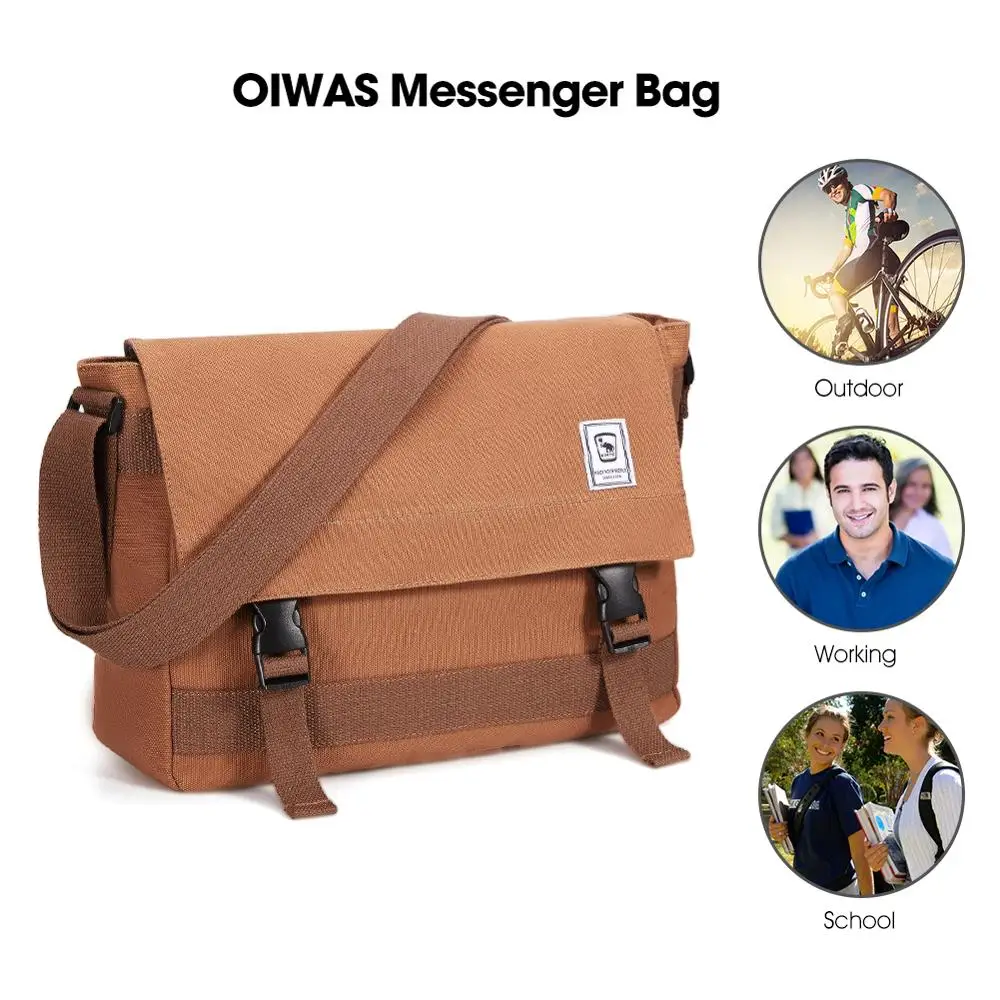 

Oiwas Male Crossbody Bag Men's Travel Shoulder Leisure Handbags Messenger Bag Canvas College Student Sling Pack For Outdoor