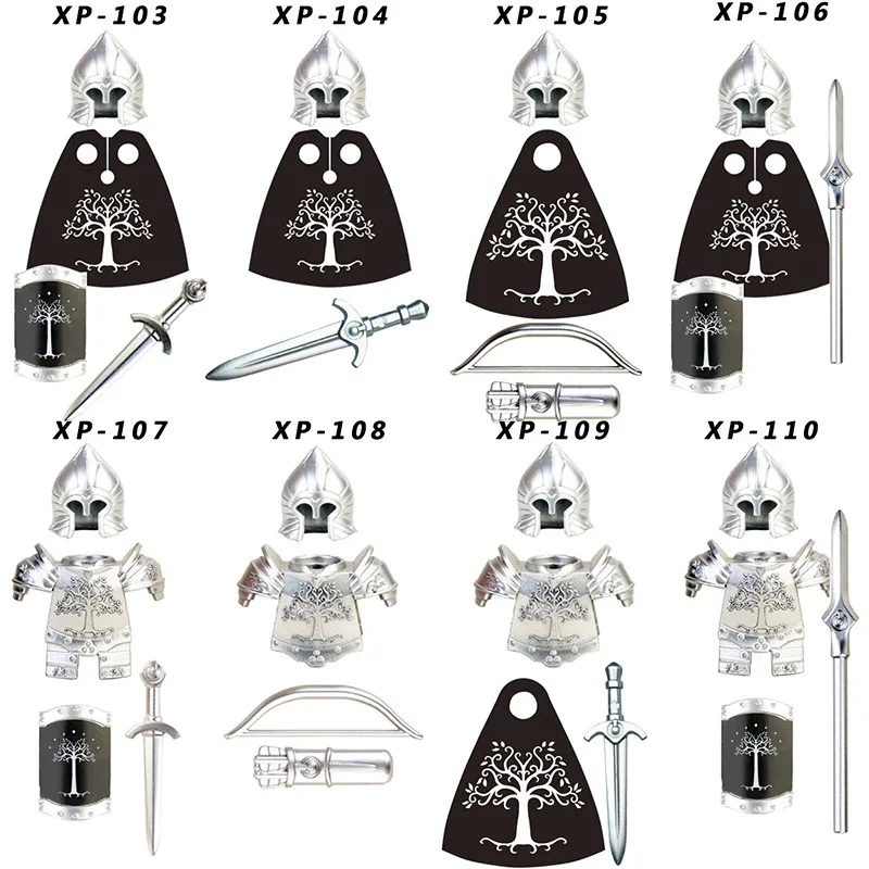 Фигурки героев мультфильма Властелин Колец гоночные солдаты Lancer Archer