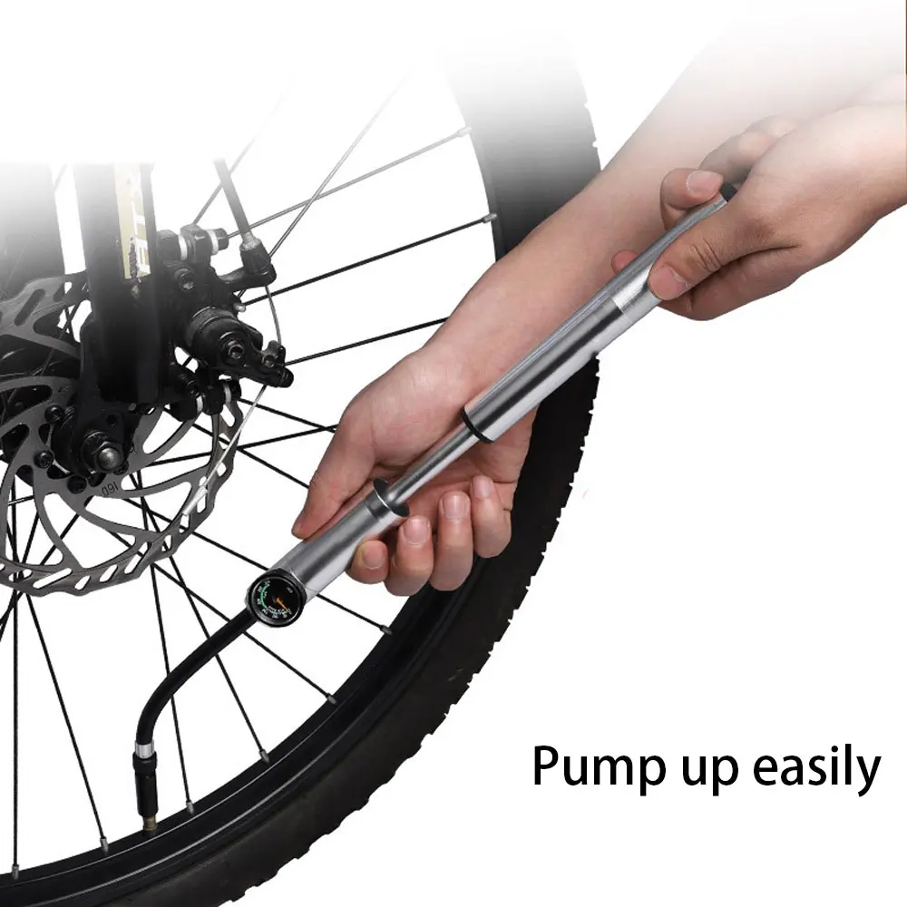 Велосипедный воздушный насос 300 фунтов/кв. дюйм для шин из алюминиевого сплава