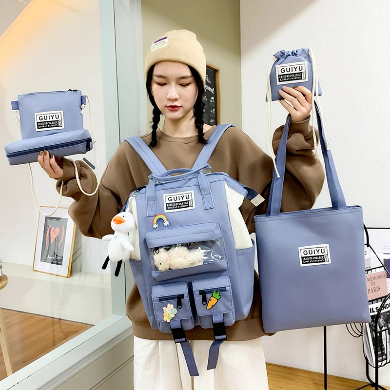 Модный женский рюкзак, холщовые школьные ранцы для девочек, Женская дорожная сумка, рюкзак 2021