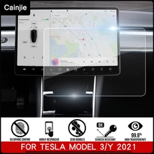 2021 New Tesla Car Screen Tempered glass Protector Film For Tesla Model 3 / Model Y Accessories Navigator Touch Display HD Film