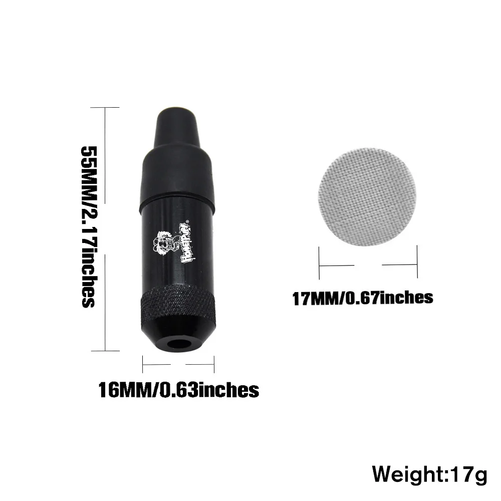 HONEYPUFYY алюминиевая трубка для курения табака металлическая мини с резиновым