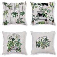 nordic ins plant cushion cover decor home garden sofa cute animal throw pillowcases cojin decorative 45x45cm