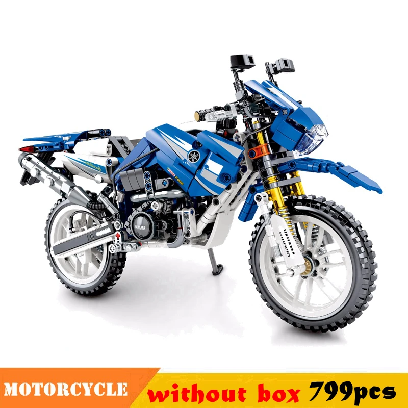 Motorcycle Technology Moto steam Racing Motorbike City Vehicle Sets Off Road Model Building Blocks MOC Kits Kids Toys | Игрушки и хобби
