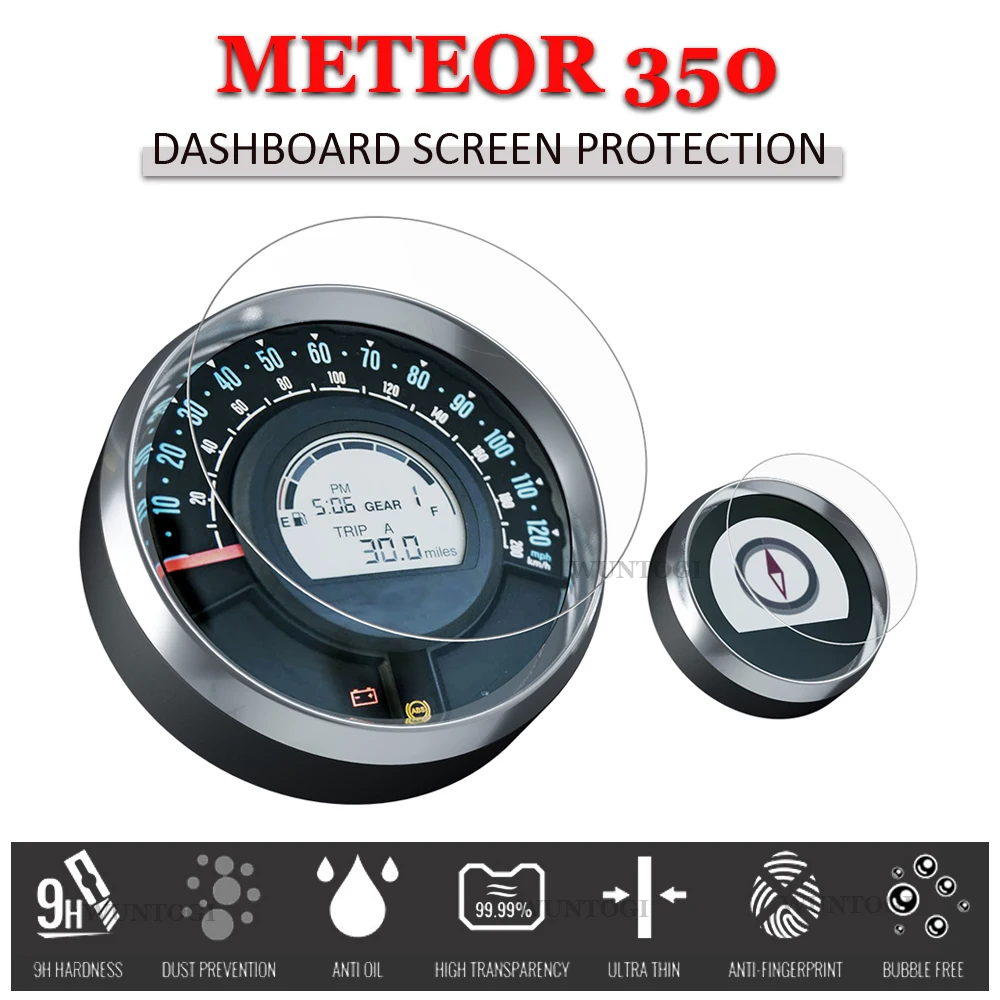 

Dashboard Screen Protector for Royal Enfield Meteor 350 2021-TFT LCD Scratch Cluster Screen Dashboard Protection Instrument Film