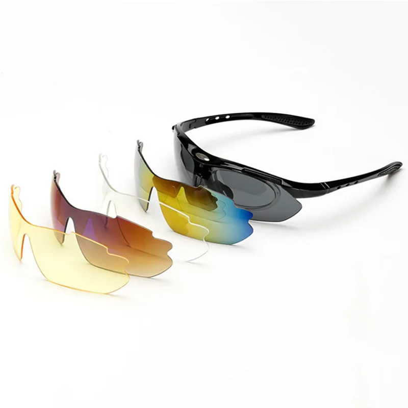 5 линз велосипедные очки для мужчин солнцезащитные спорта на открытом воздухе MTB