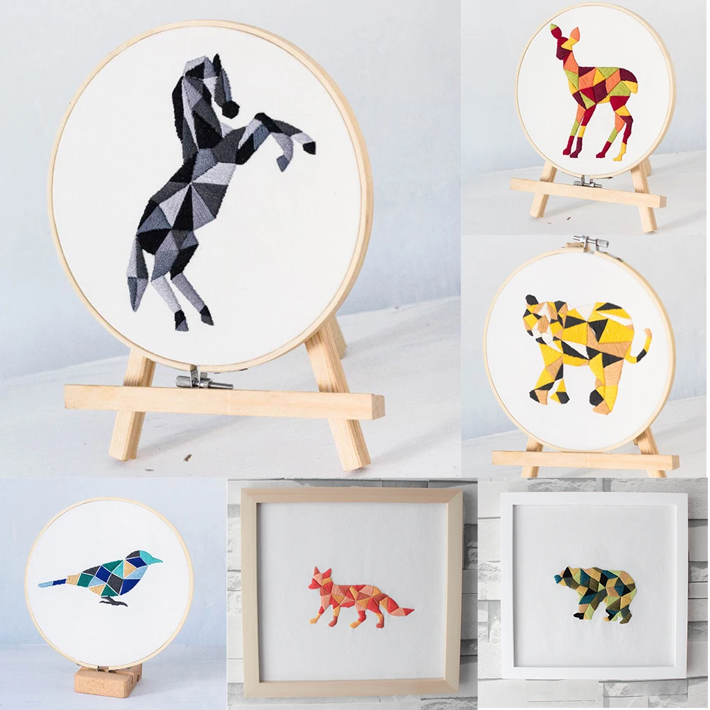 

Набор для вышивки «сделай сам» с изображением животных для начинающих, набор для 3D вышивки крестиком, аксессуары для рукоделия и шитья