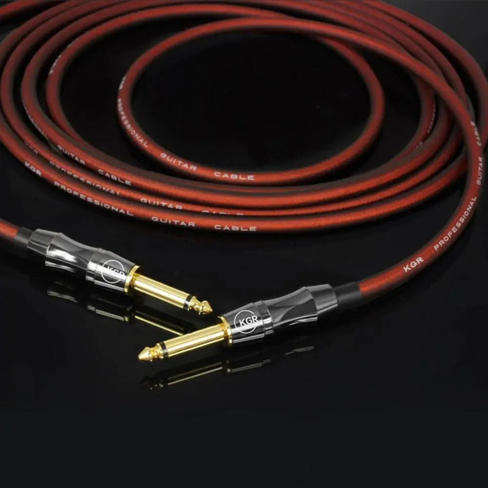KGR electric guitar wire cable instrument bass piano keyboard drum noise reduction shield Audio Line 1/3/6/10m | Спорт и развлечения
