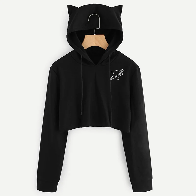 Cat Riverdale Hoodies Crop Top Women Harajuku Tops South Side Serpents Female Sweatshirt Riverdale Funny Vintage Cropped Hoodie