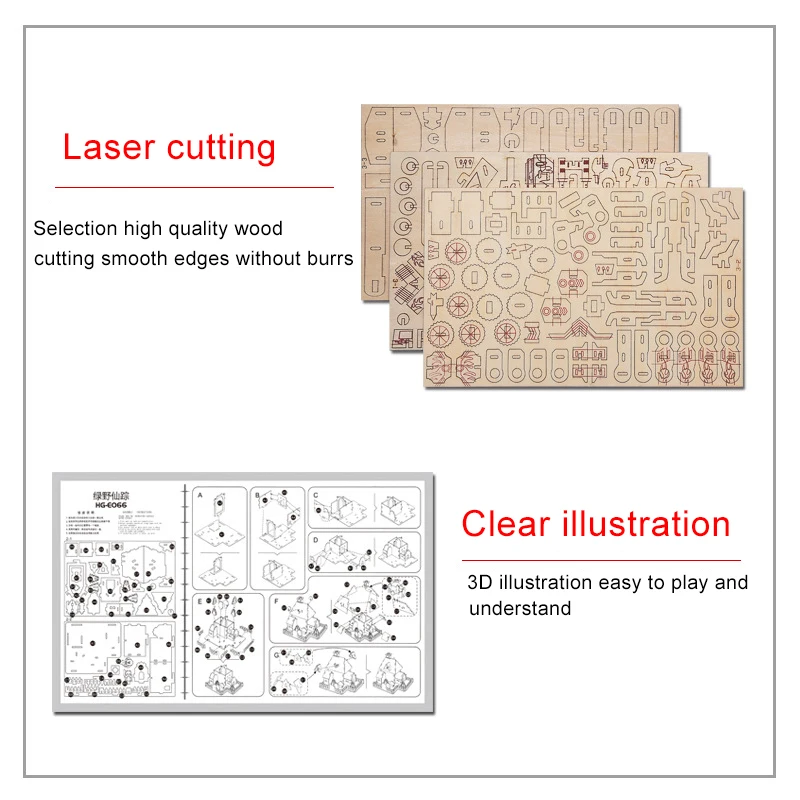 Рождественская подвижная головоломка модель 3D деревянная игрушка для