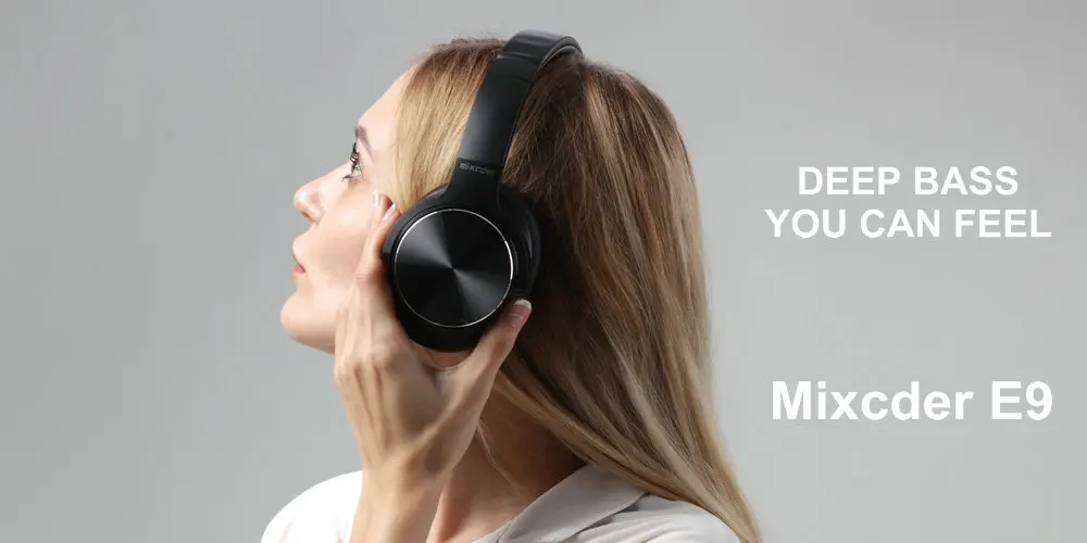 Mixcder E7 активные беспроводные bluetooth-наушники с шумоподавлением с Микрофоном Hi-Fi стерео гарнитура глубокий бас Накладные наушники