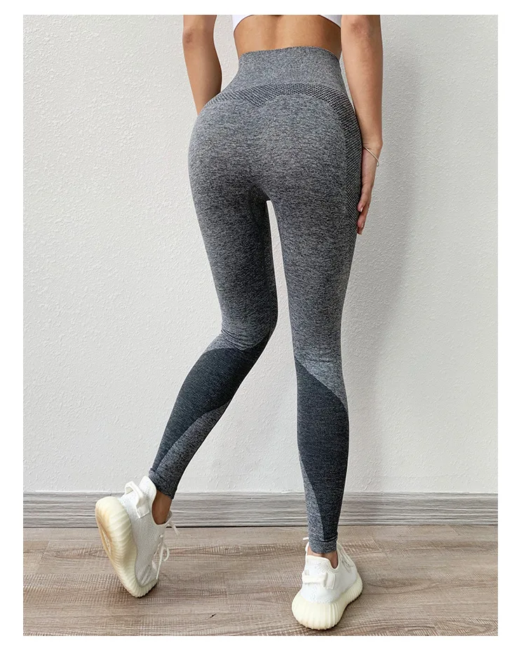 Женские Бесшовные Леггинсы для фитнеса штаны занятий йогой быстросохнущие