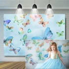Фон для студийной фотосъемки с изображением бабочки милой принцессы на день рождения радужного декора для фотосъемки новорожденных