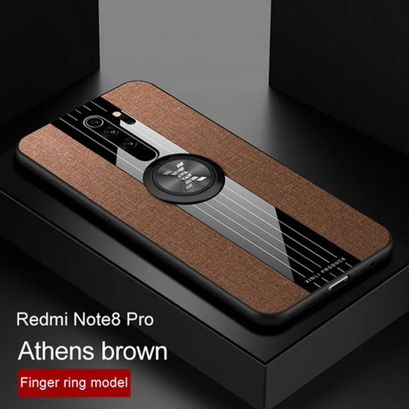 Brown Ring Holder YISAHNGOU магнитное кольцо держатель пота ткань чехол для Xiaomi mi 8 9 SE CC9E CC9 A2 A3 Lite красный mi 7 K20 Note 5 7 8 Pro - Цвет: Brown Ring Holder