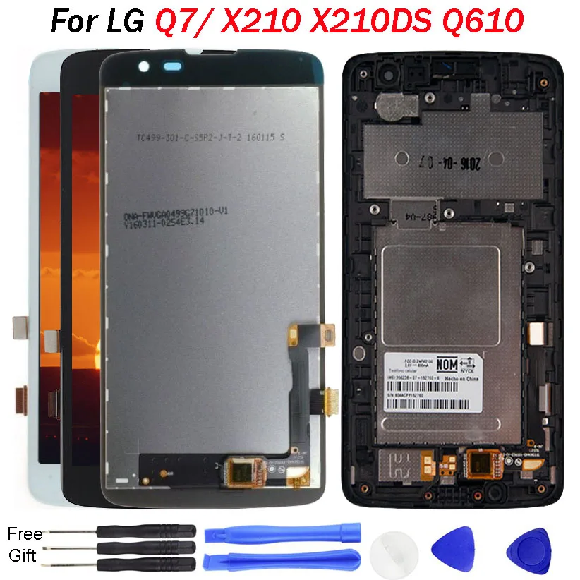 Для LG Q7 ЖК дисплей Дисплей X210 X210DS Q610 Q610YB LM кодирующий преобразователь сенсорного