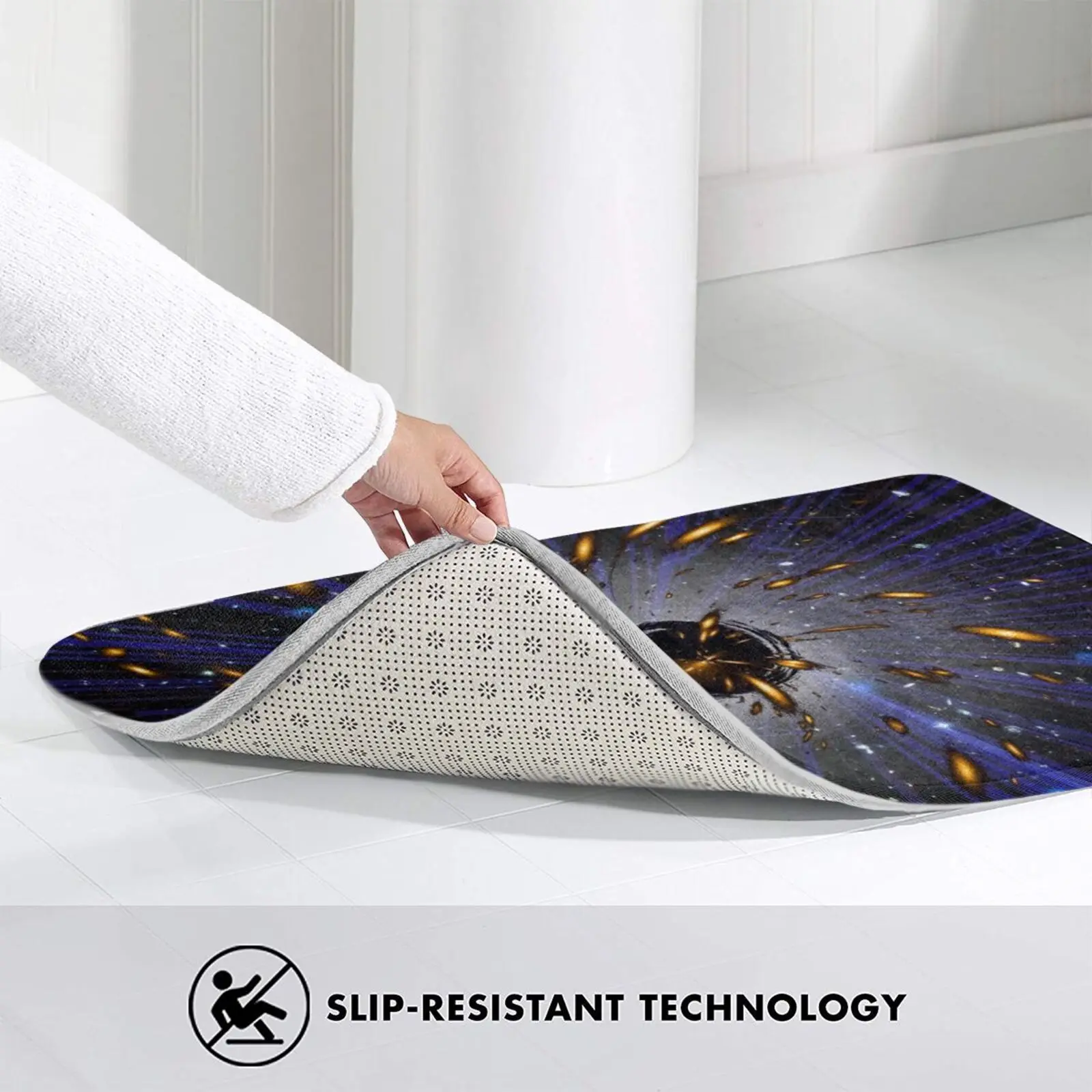 

Where Do We Go From Here    Carpet Mat Rug Cushion Soft Non - Slip Black Hole Imagination Space Universe Galaxy Power