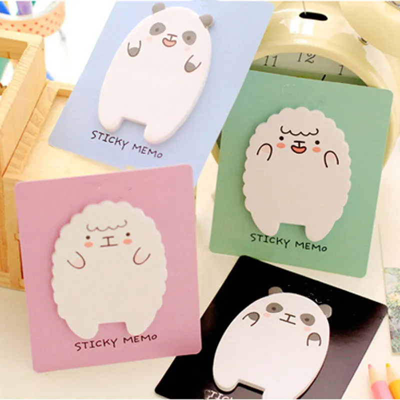 Блокнот для записей с маленьким овечьим и медведем Необычные Мультяшные милые