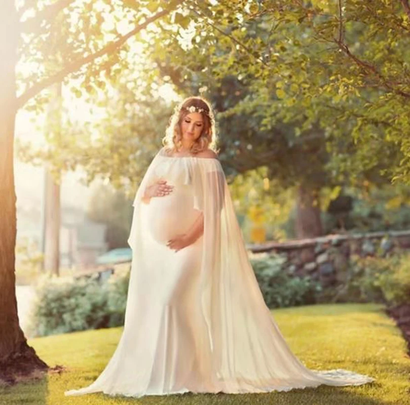 Пикантное шифоновое платье-накидка для беременных платье с вырезом лодочкой