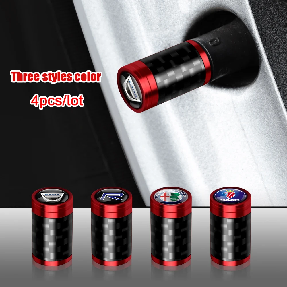 4 шт. колпачки для клапанов автомобильных колес из углеродного волокна |