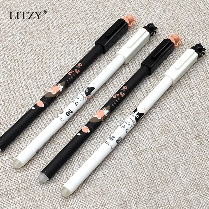 Набор ручек со стираемыми кошками 25 шт./лот милые ручки с единорогом моющаяся