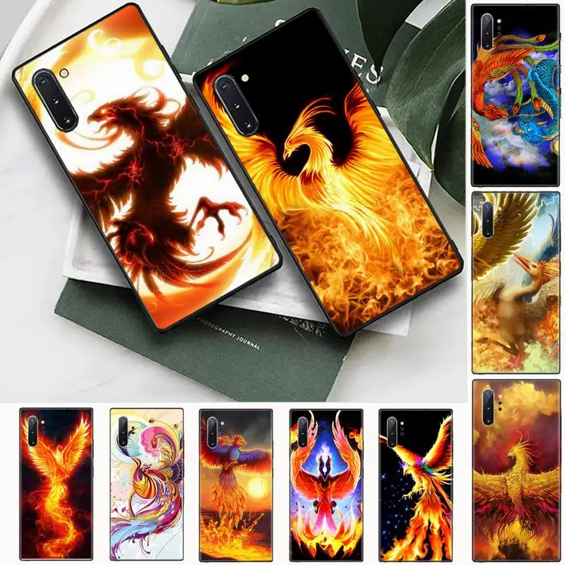 

The rising Fire Phoenix bird Phone Case For Samsung Galaxy S8 S9 S10 Plus S10E Note 3 4 5 6 7 8 9 10 Pro Lite cover