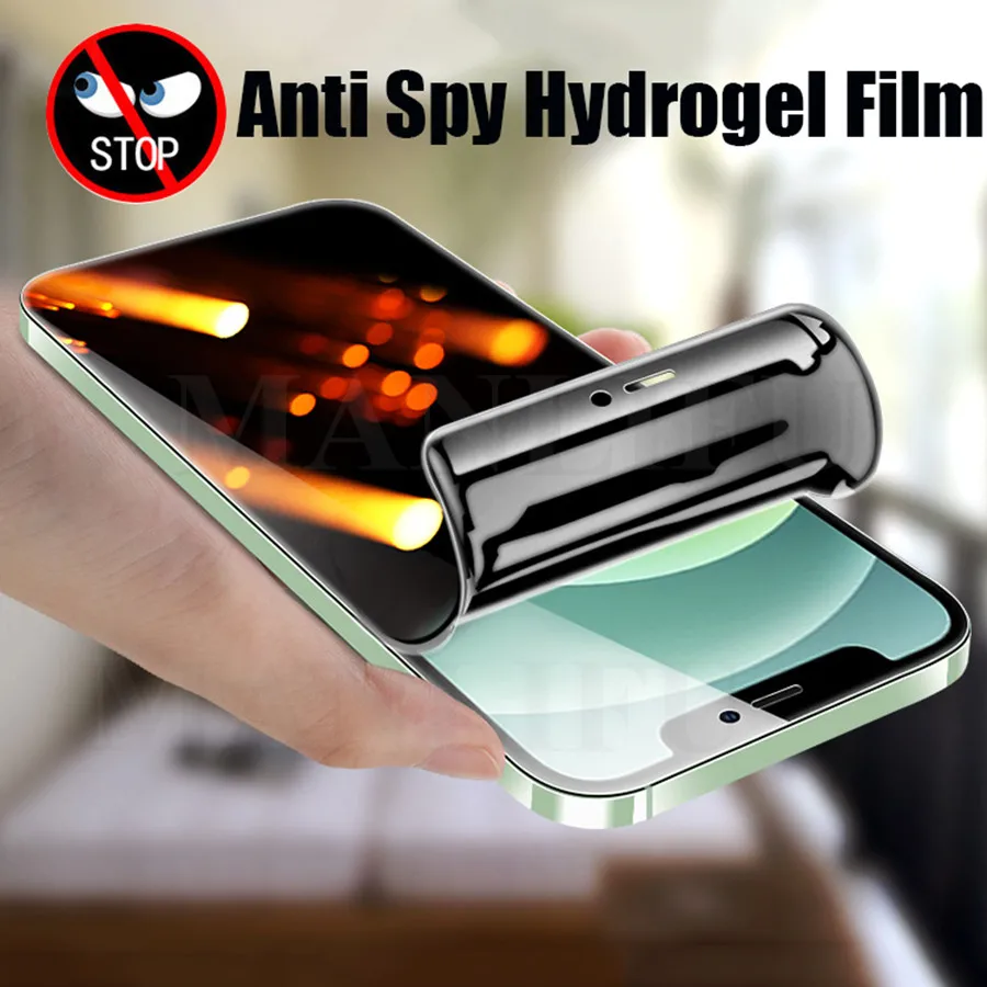 

Anti-Spy Privacy Hydrogel Film for iPhone 12 11 13 Pro XS Max 11 8 7 Plus SE Full TPU Screen Protector for iphone 11 12 Pro XR