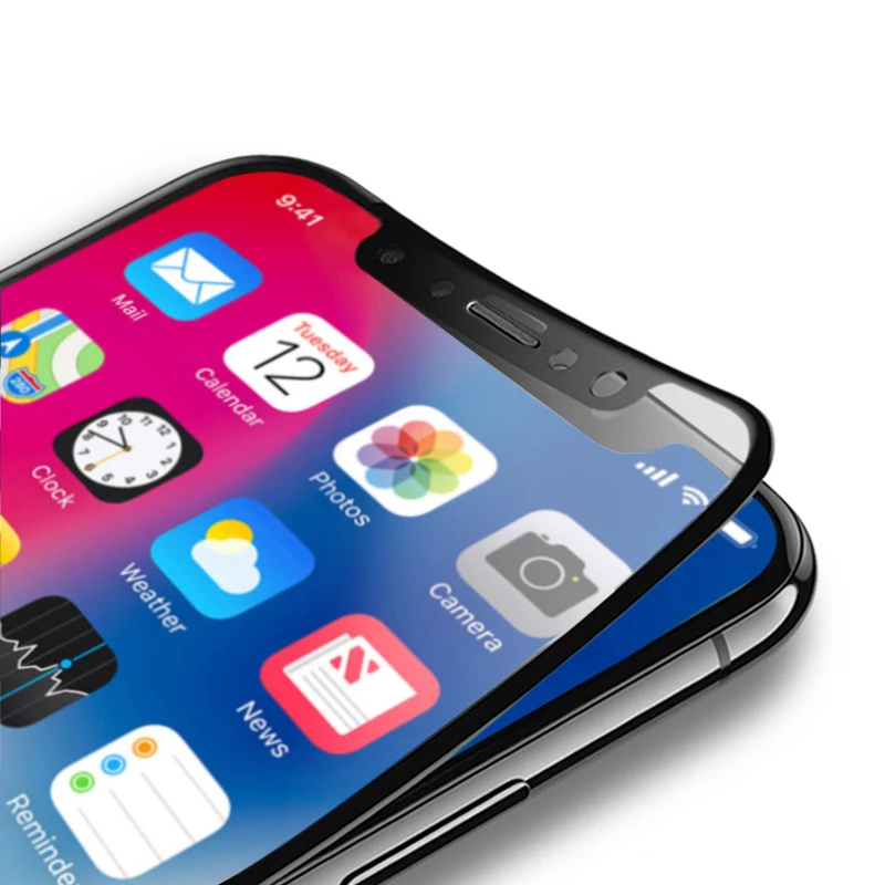 500 шт. 3D изогнутое углеродное волокно полное покрытие закаленное стекло Защита