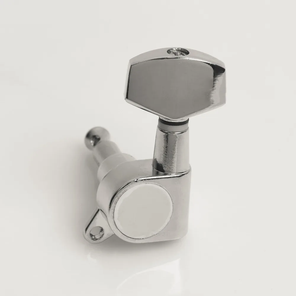 

TSAI Guitar Tuning Pegs 3R 3L Right StringTuners Chrome Inline Guitarra Machine Head 3 Left 3 Right for Guitarra player popular