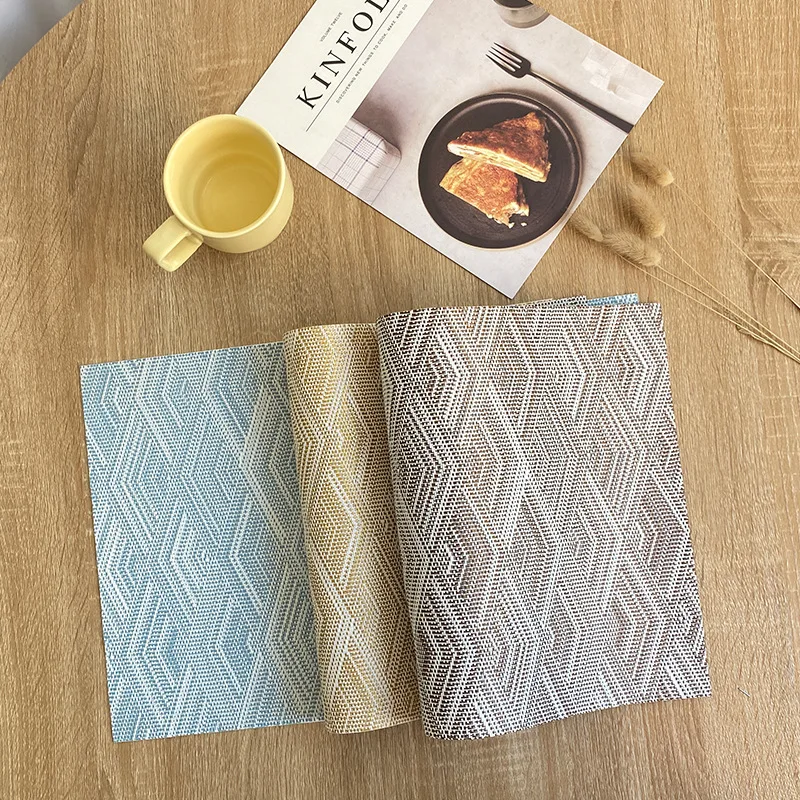 

2021 Fashion PVC Placemat Insulation Non-slip Dining Table Mat Pot Bowl Plate Pads Drink Coasters Washable Placemat