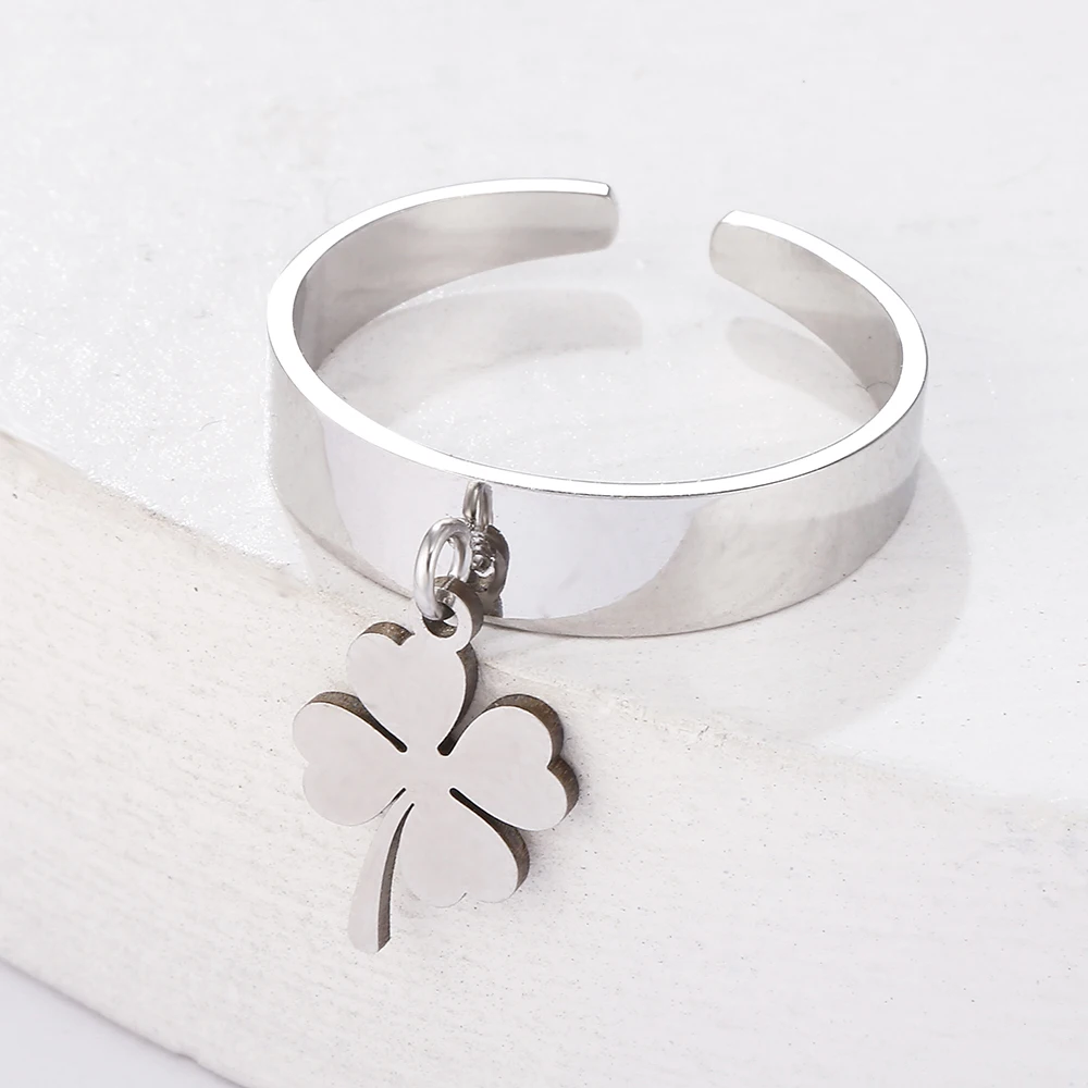 Кольца из нержавеющей стали для мужчин и женщин регулируемые открытые ювелирные