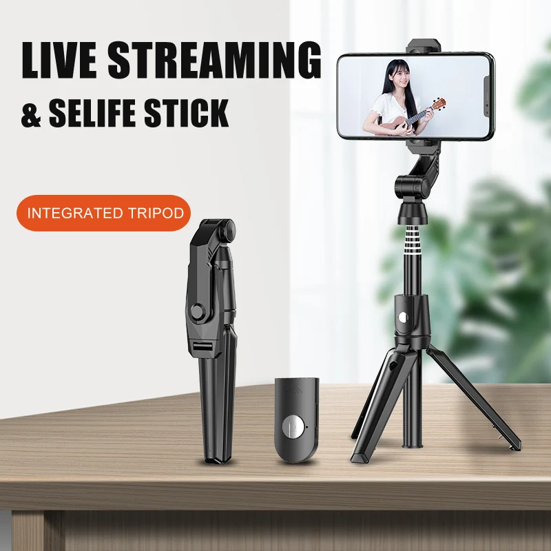 

ANDIDUN Bluetooth Selfie Stick Phone LIVE Fill Light Desktop Stand Tripod Integrated Remote Stand