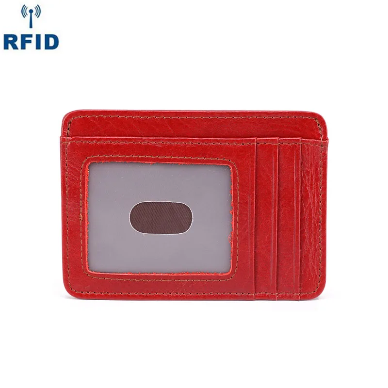 Crazy horse воловья кожа RFID мужской женский бумажник с отделениями для карт