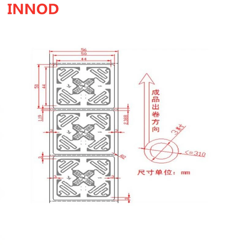Free impinj h47 chip long middle range gen2 epc пассивные uhf метки stikcers Monza Paper UHF RFID наклейки 840-960 МГц |