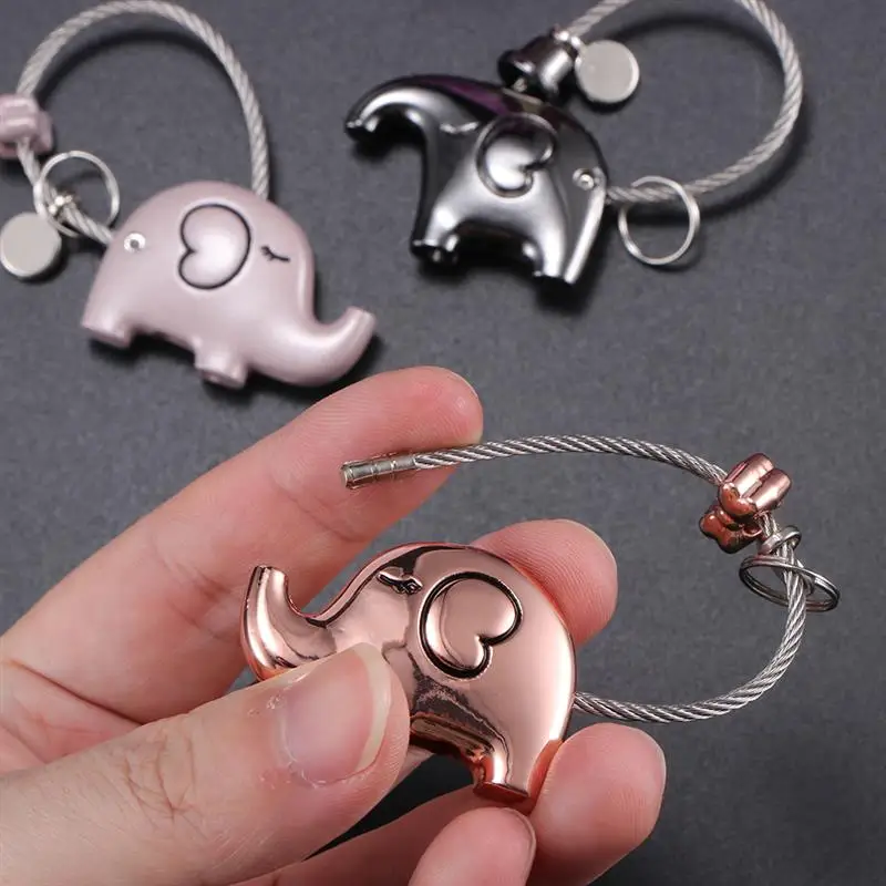 Горячая Распродажа поцелуй слонов металлический брелок для влюбленных подарок