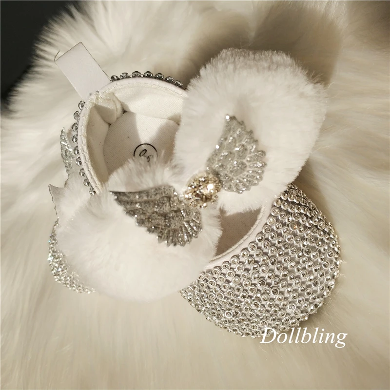 Набор повязок на голову для маленьких девочек bling Стразы обувь первых шагов
