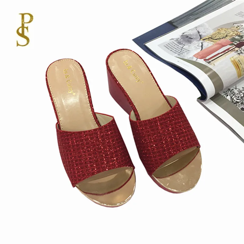 Блестящая женская обувь удобные туфли на танкетке для женщин легкая с