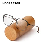 Ультралегкие очки HDCRAFTER для мужчин и женщин, корейские оптические аксессуары в деревянной металлической оправе по рецепту, при близорукости, без винтов