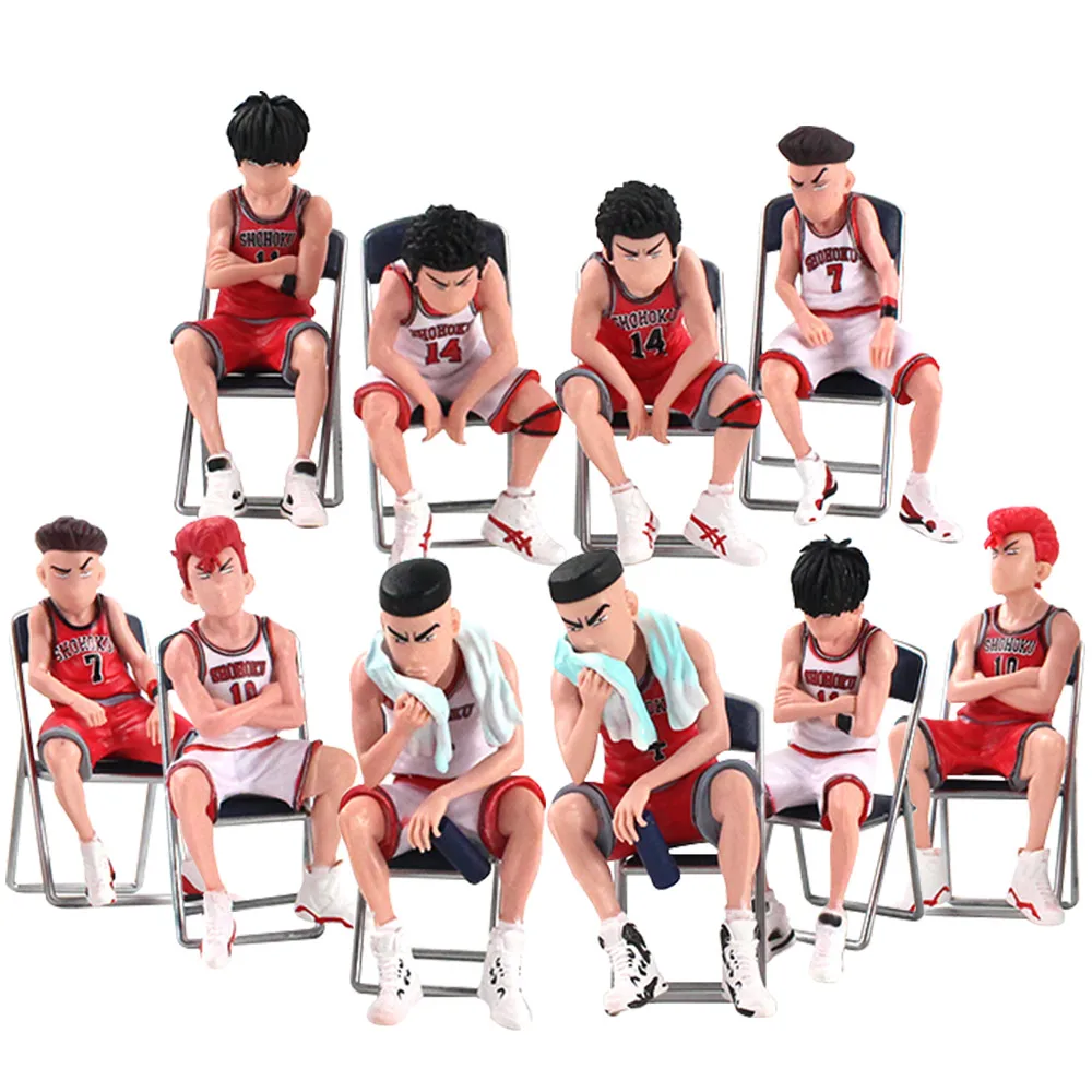 

5pcs/set Slam Dunk Sakuragi Hanamichi Rukawa Kaede Akagi Takenori Miyagi Ryota PVC Action Figure Collection Model Toys