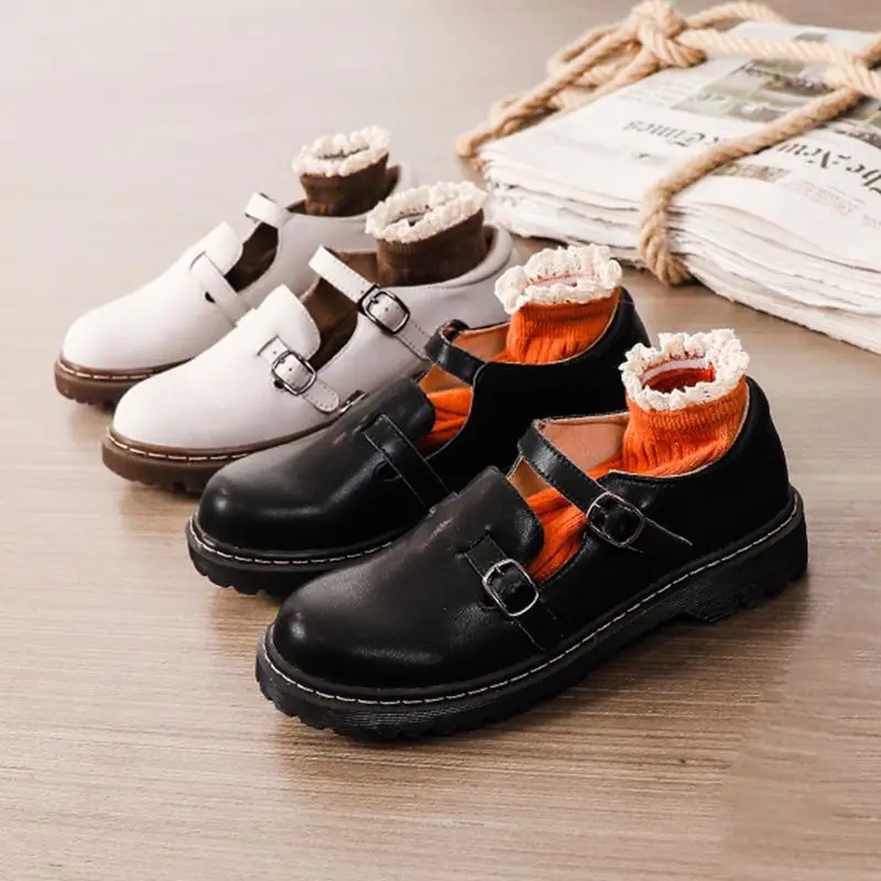 

Spring 2021 new style renaissance leather shoes Morinnu Day Mary Jane College Style Princess Lolita Shoes