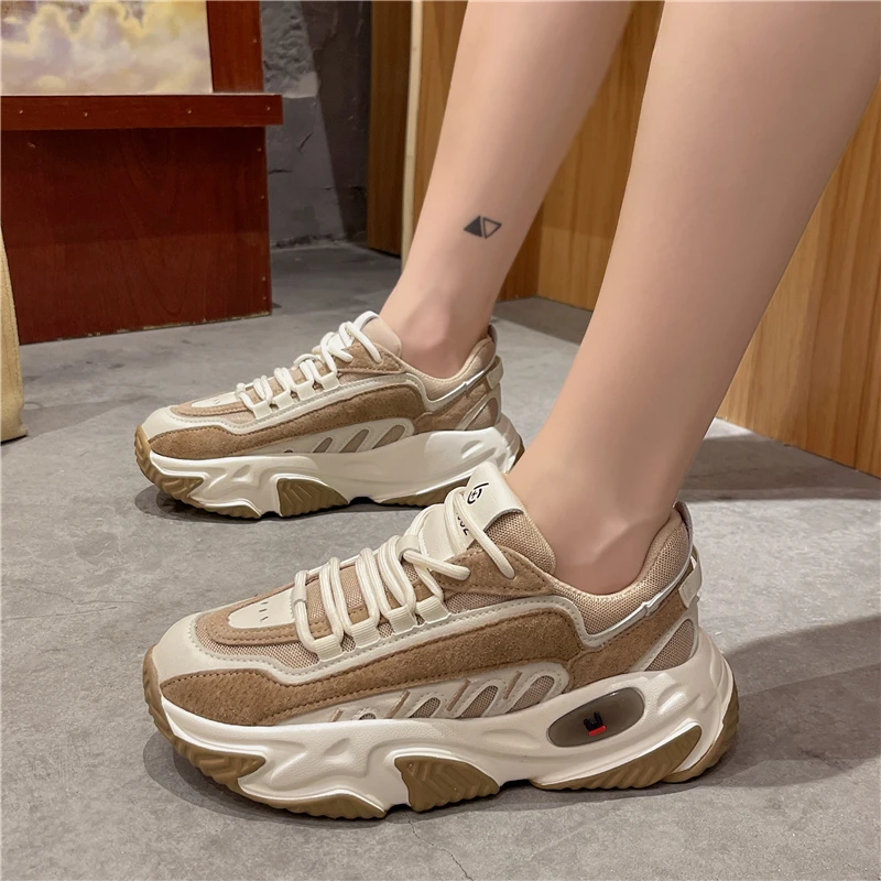 

Женские Дизайнерские кроссовки, новинка сезона осень-зима 2021, прогулочная обувь, дышащая повседневная обувь, женская спортивная обувь для б...