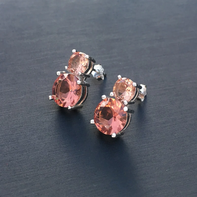 Женские серьги из серебра 925 пробы с зултанитом|Серьги-гвоздики| |