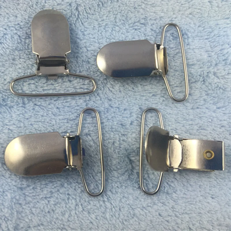 50 шт./лот 35 мм серебристые металлические детские пустышки-клипсы держатели милые