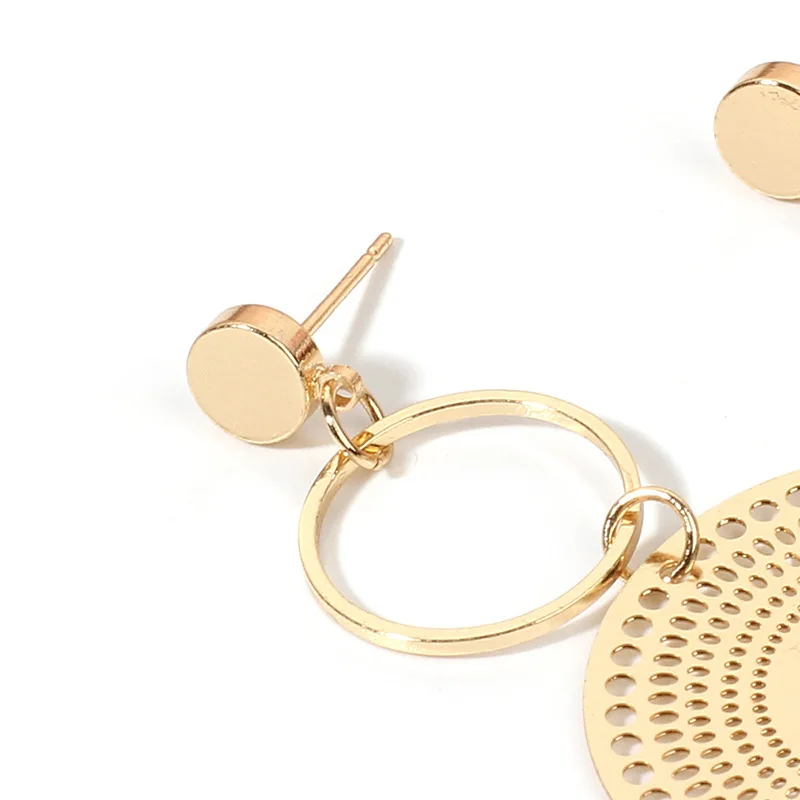 Hollow Geometric Circle Earrings European and American Ethnic Bohemian Round | Украшения и аксессуары